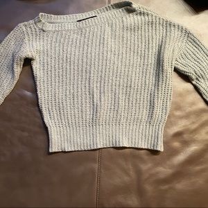 Polly Esther off the Shoulder Small Blue sweater Like New Worn Once